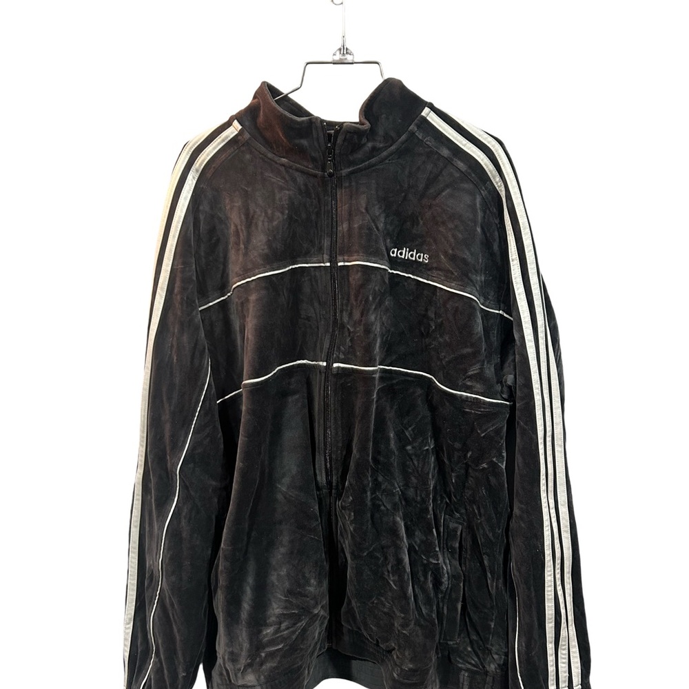 Adidas Black Velour Tracksuit